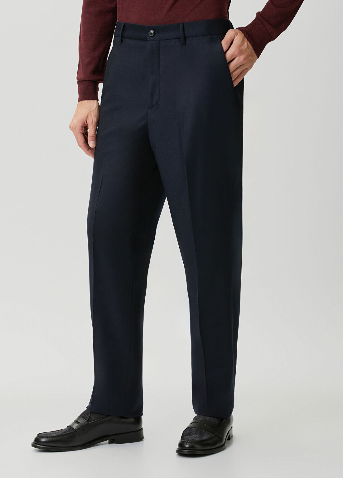 Etro Lacivert Yün Pantolon görsel 2