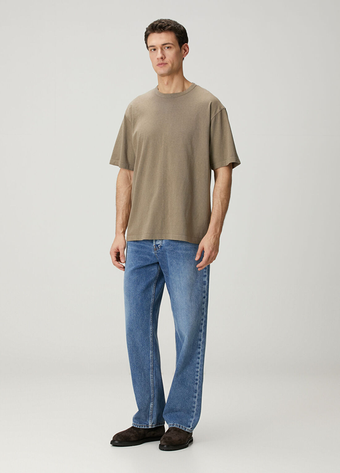 The Row Steven Bej Basic T-shirt görsel 2