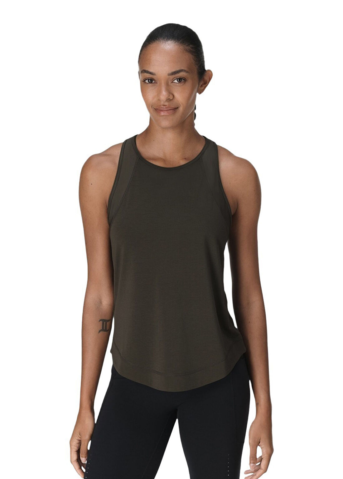 Sweaty Betty Breathe Easy Mesh Run Tank Top Yeşil Koşu Tank Top Kadın Spor Atlet