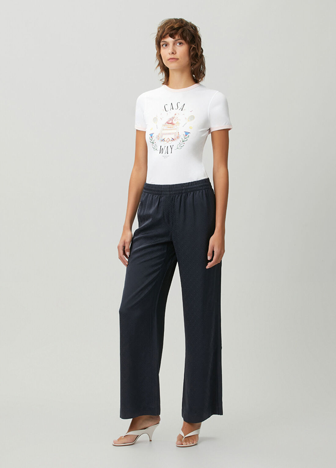 Casablanca Beyaz T-shirt görsel 2