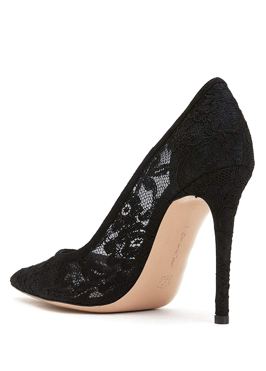 Gianvito Rossi Siyah Dantel Stiletto görsel 3