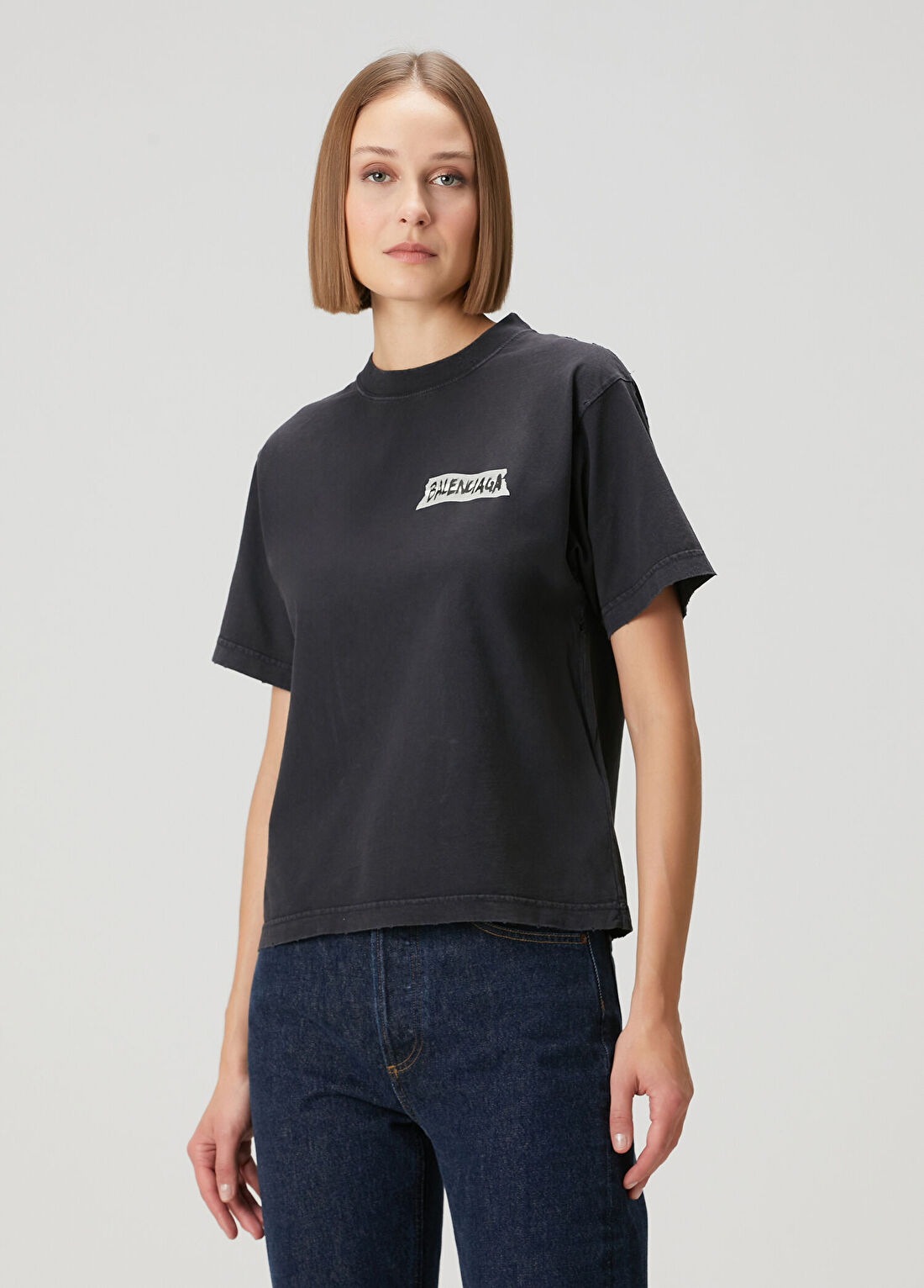 Balenciaga Siyah T-shirt görsel 3