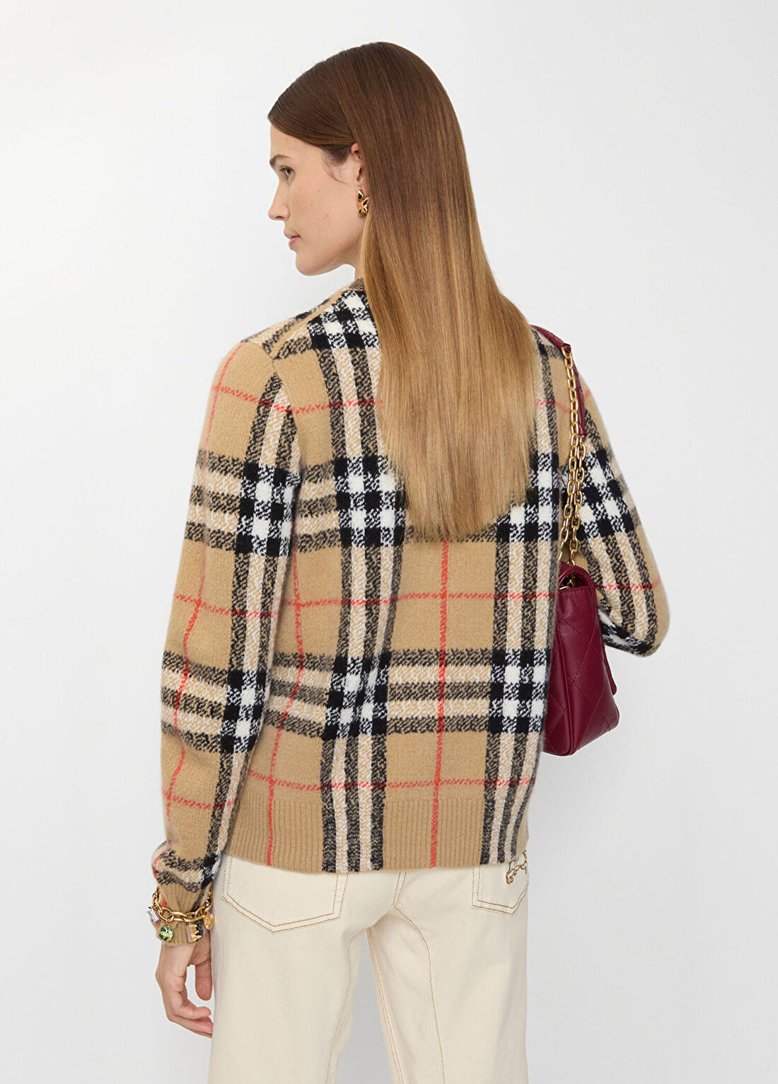 Burberry Clara Bej Kadın Hırka görsel 3