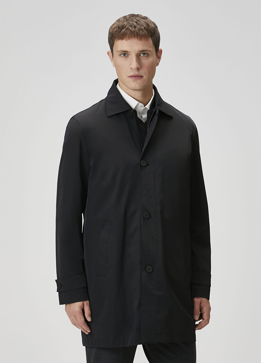 Beymen Collection Siyah İç Yelek Detaylı Pardösü görsel 4