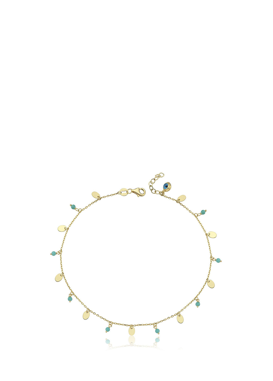 Hamza Yılmaz Jewelry Firuze 14 Ayar Altın Kadın Halhal