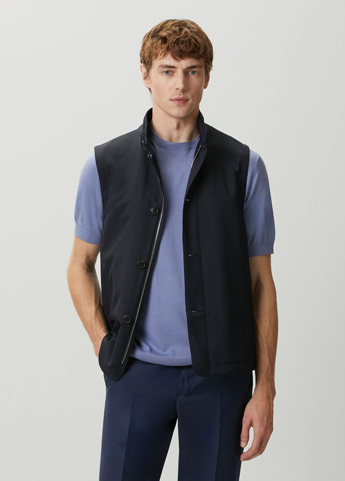 Zegna Lacivert Yelek