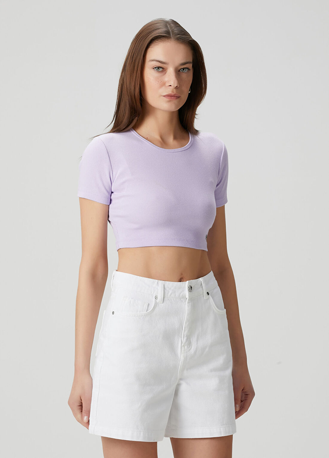 Les Benjamins Lila Crop T-shirt
