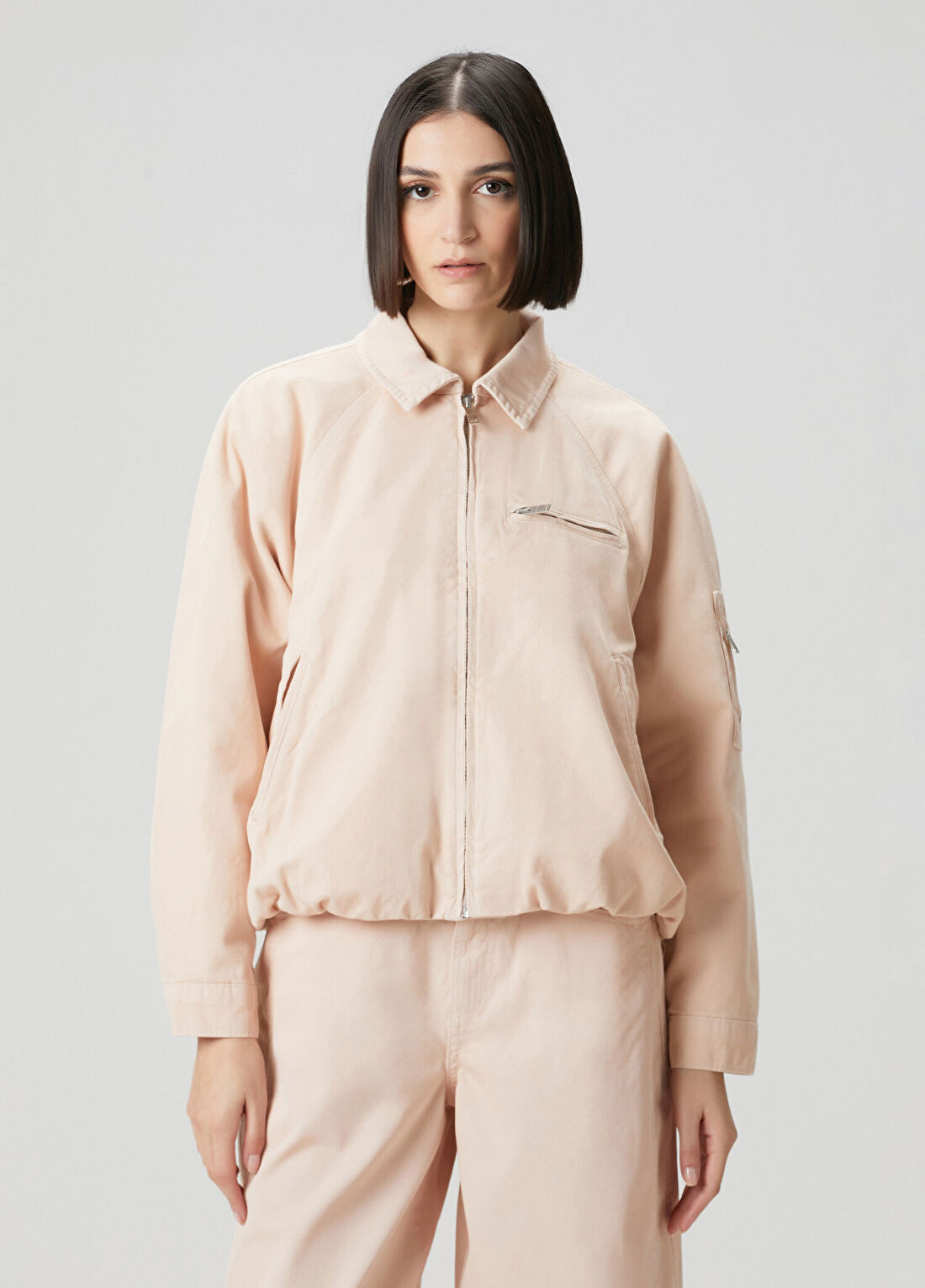 Academia Açık Pembe Denim Mont görsel 4