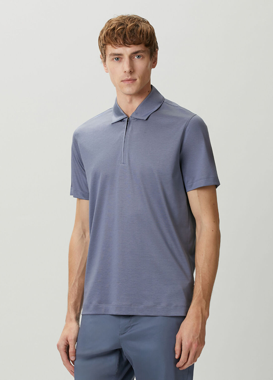 Boss Açık Mavi Polo Yaka T-shirt görsel 3