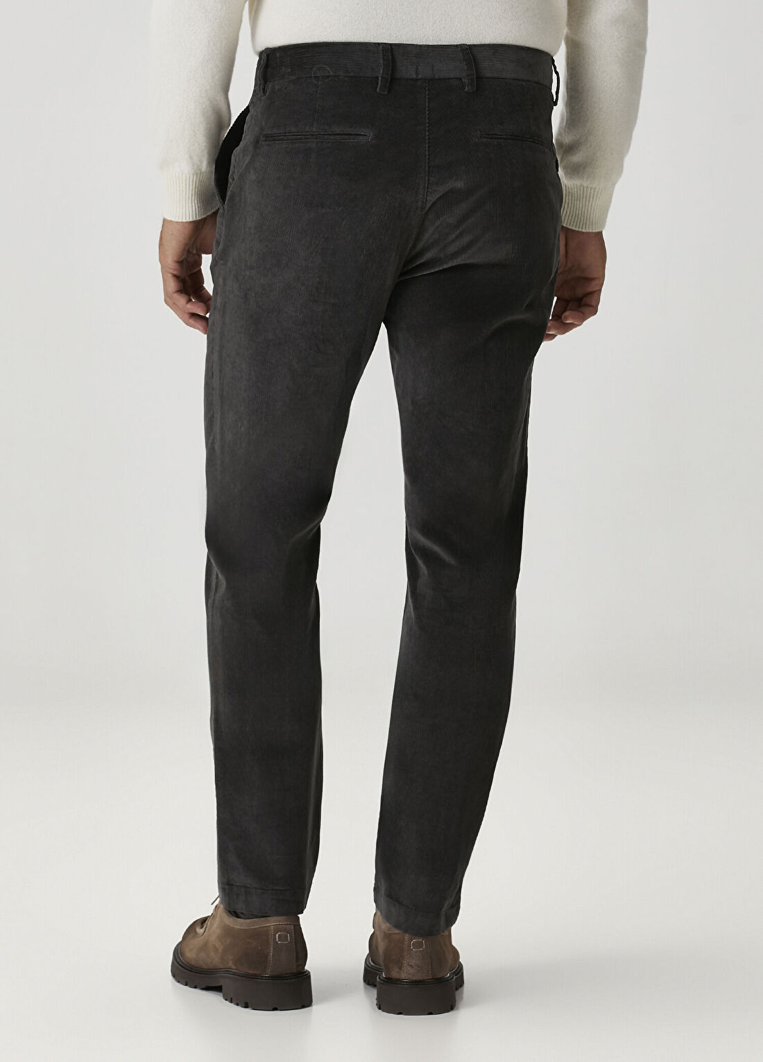Beymen Collection Olimpias Antrasit Kadife Chino Pantolon görsel 3
