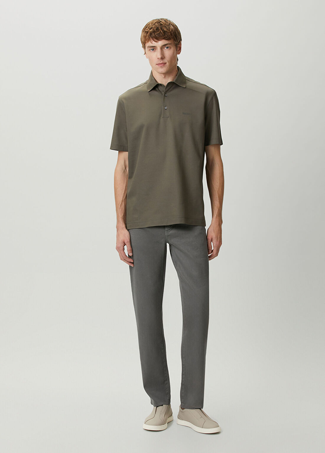 Zegna Kahverengi Keten Jean Pantolon