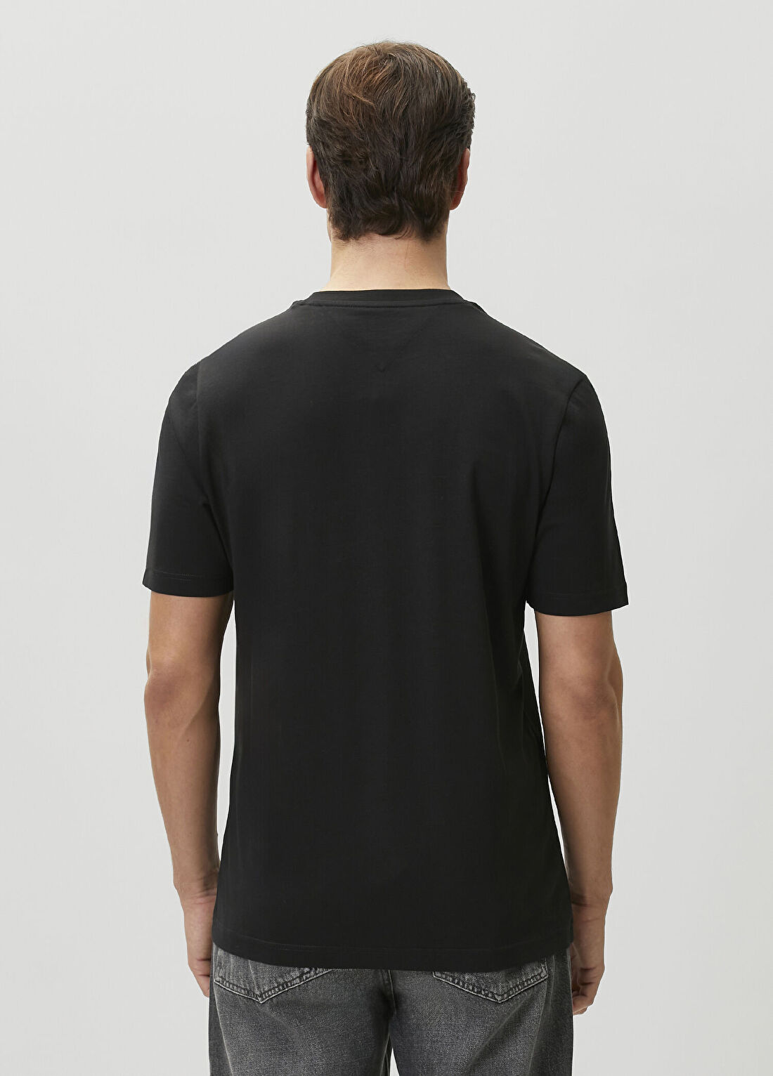 Tommy Hilfiger Script Stack Siyah T-shirt görsel 4