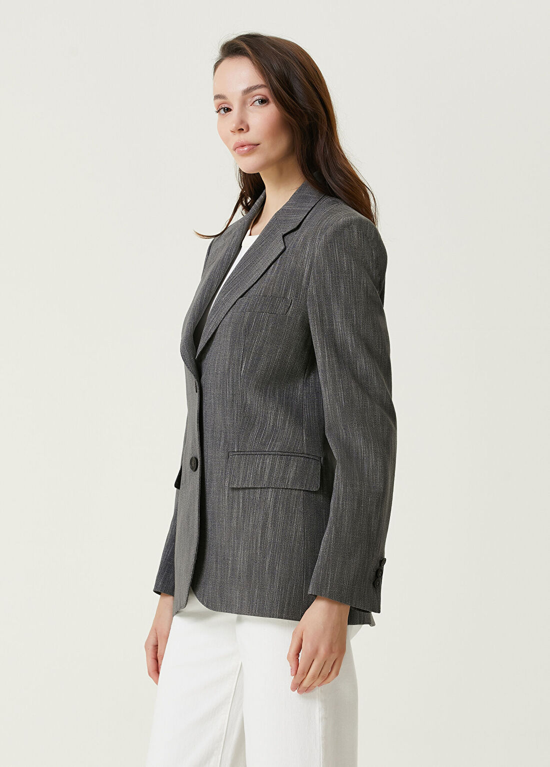 Golden Goose Gri Desenli Yün Blazer görsel 3