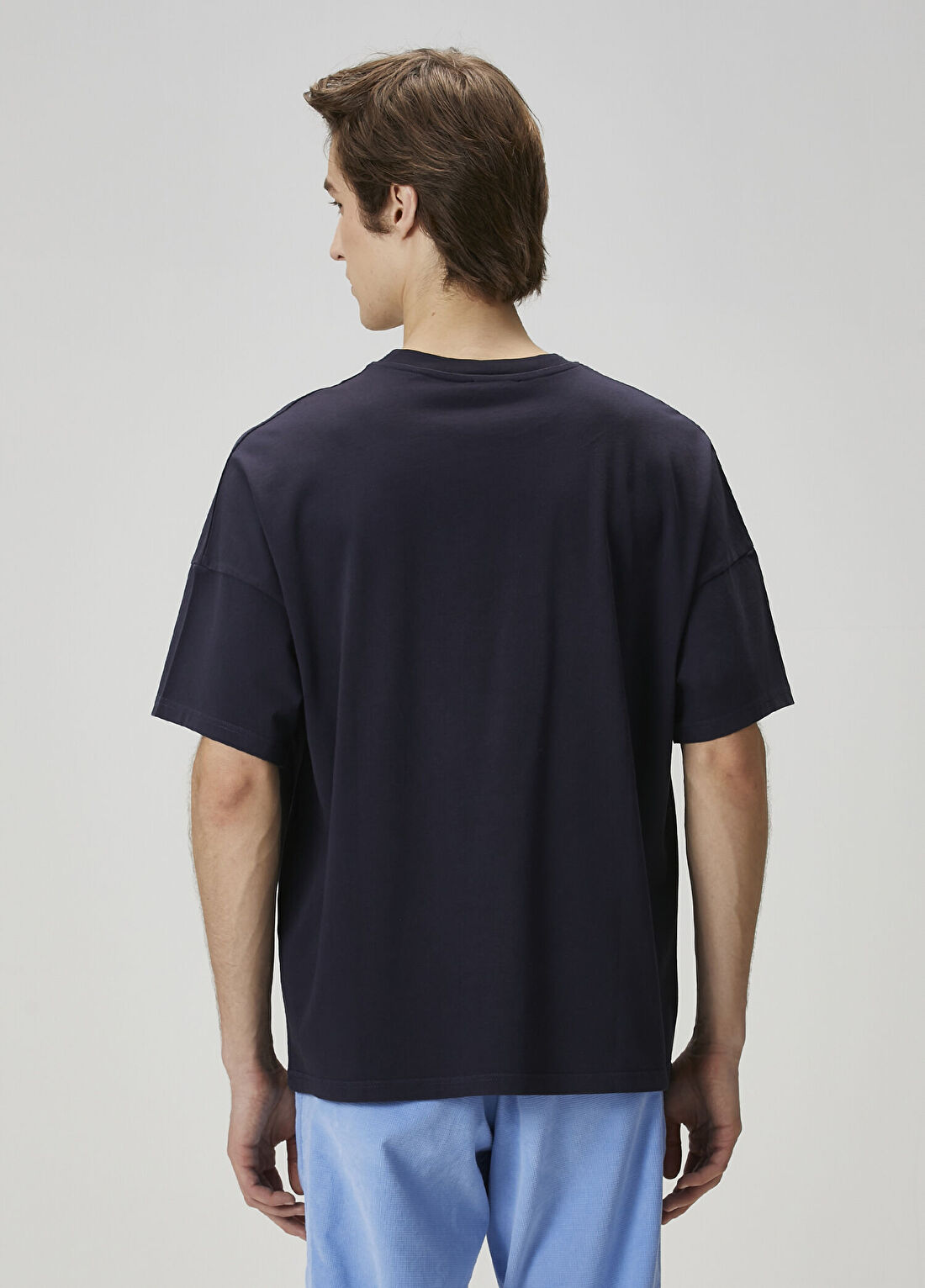 American Vintage Lacivert T-shirt görsel 4
