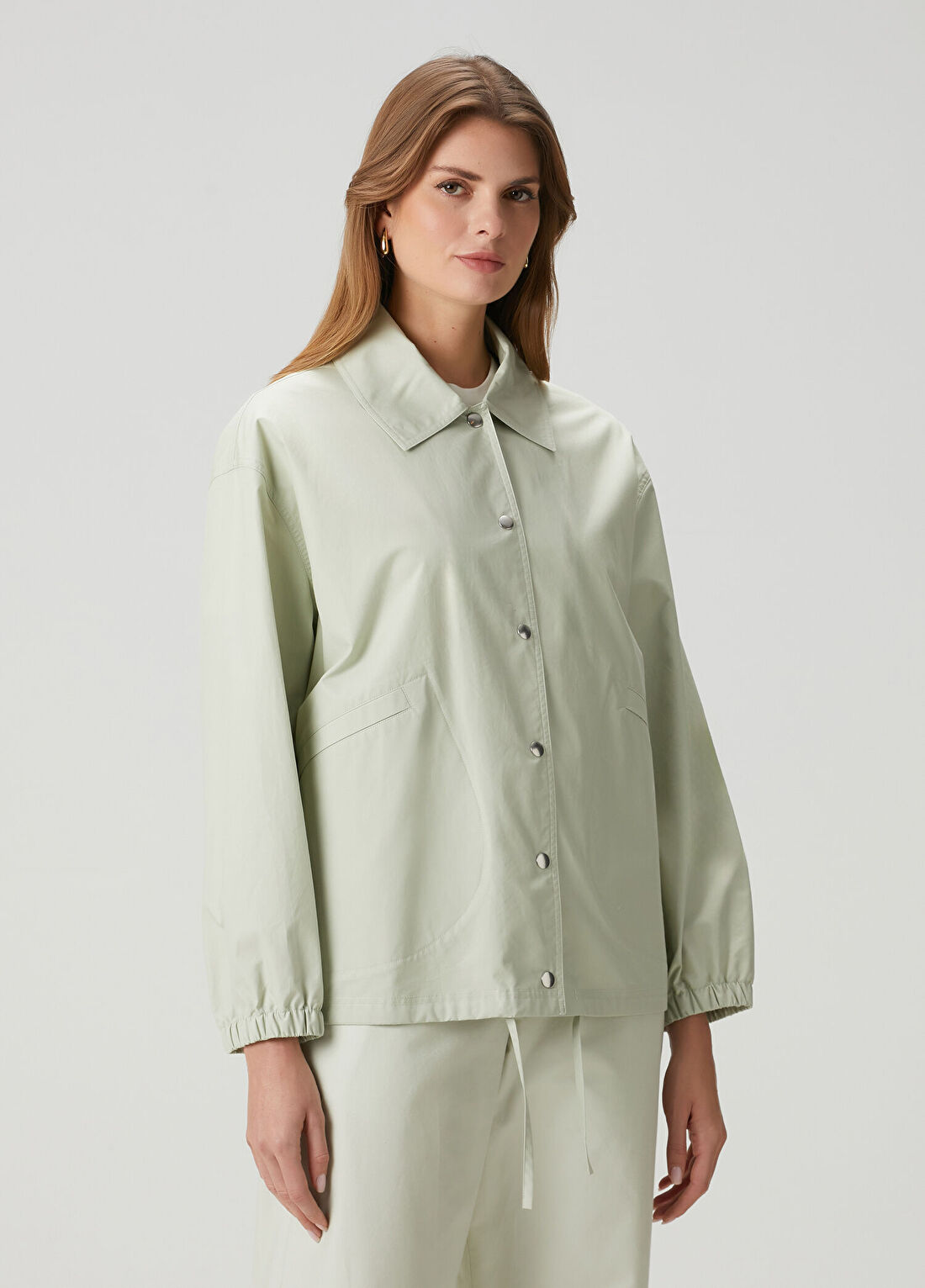 Jil Sander Yeşil Logo Baskılı Ceket görsel 3