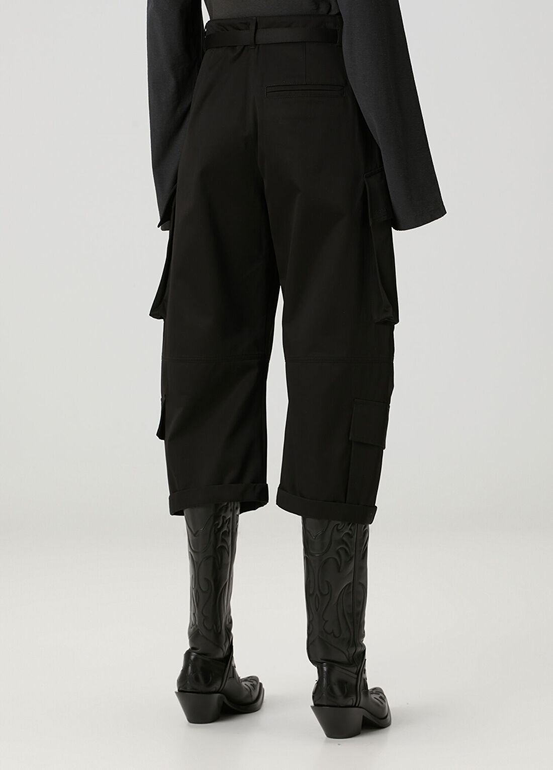 Acne Studios Twill Siyah Kargo Pantolon görsel 4