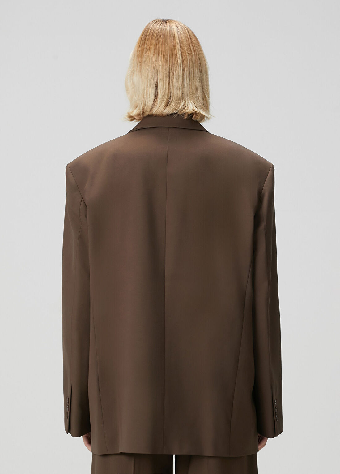 The Frankie Shop Kahverengi Kruvaze Blazer görsel 4