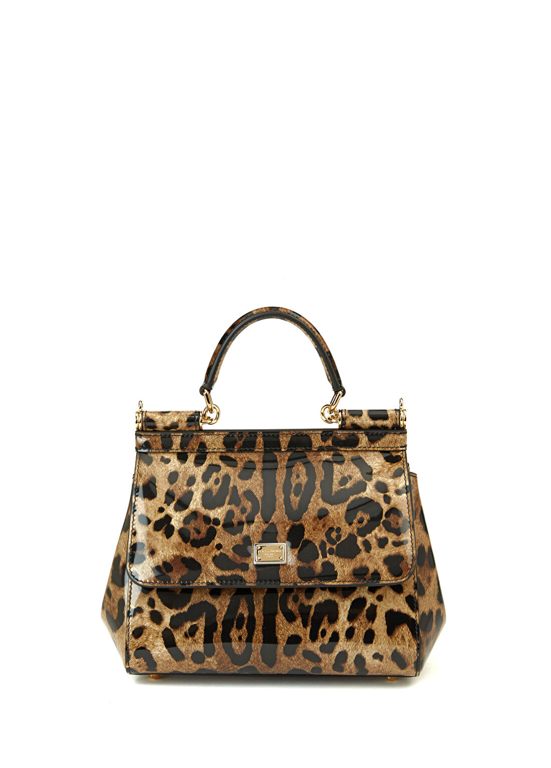 Dolce&Gabbana Medium Sicily Leopar Kadın Deri Çanta