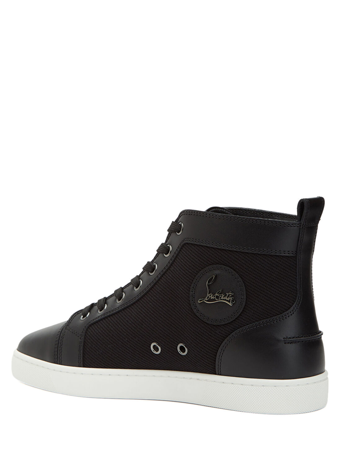 Christian Louboutin Louis Siyah Erkek Deri Sneaker görsel 3