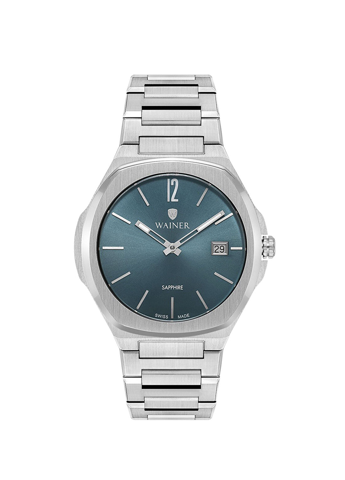Wainer WA.10240-C Gümüş Metal Erkek Kol Saati