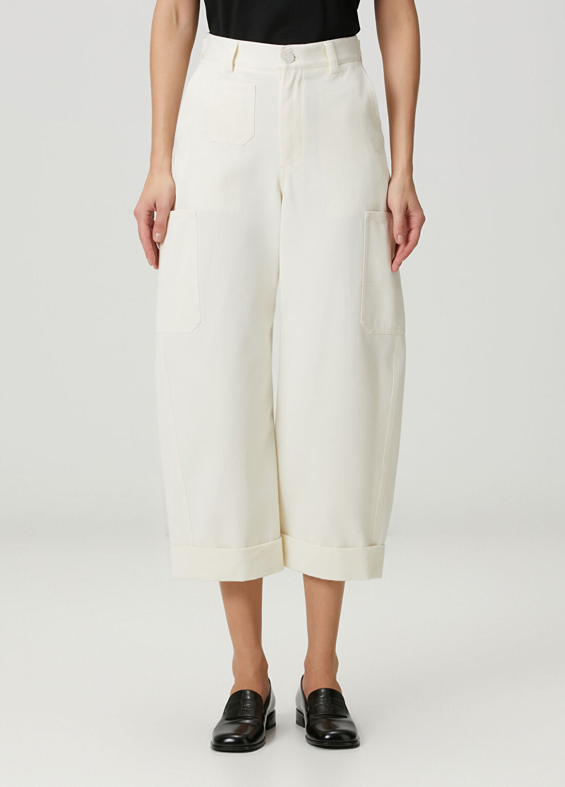 Givenchy Fildişi Crop Kargo Pantolon görsel 2