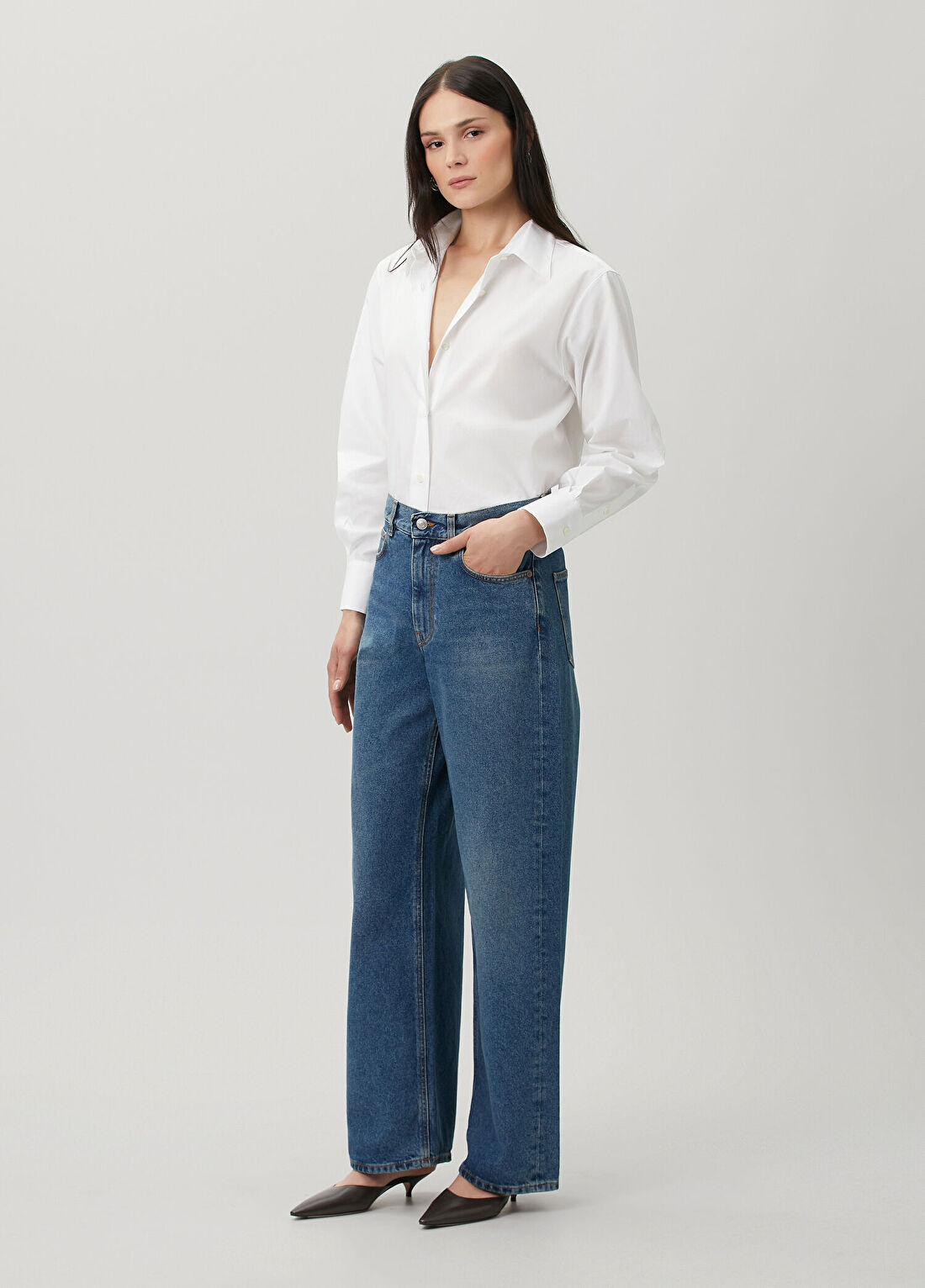 DAGMAR Mavi Wide Leg Jean Pantolon