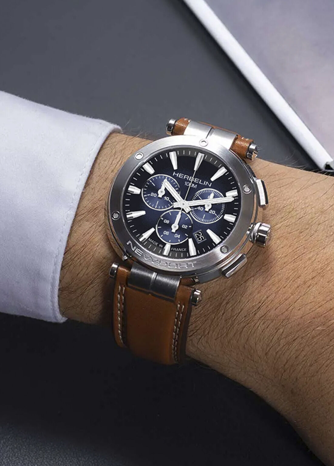 Herbelin Newport Chrono 37688A35GD Çelik Erkek Kol Saati görsel 2
