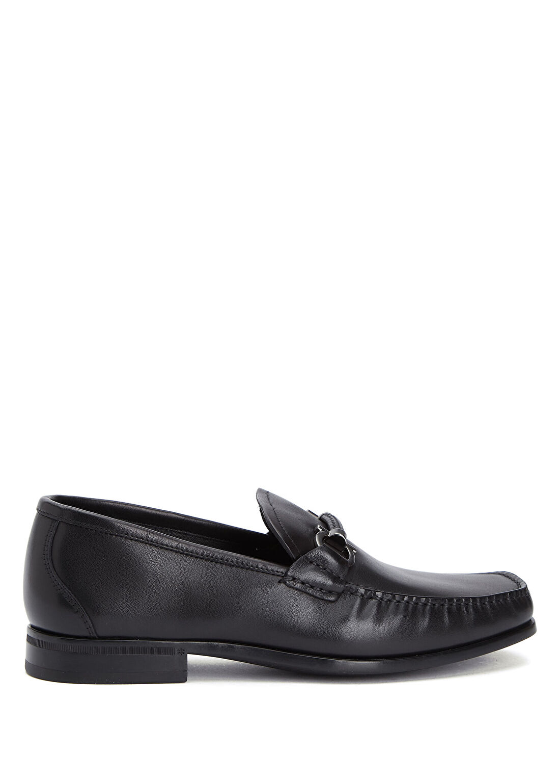 Ferragamo Grandioso Siyah Erkek Deri Loafer