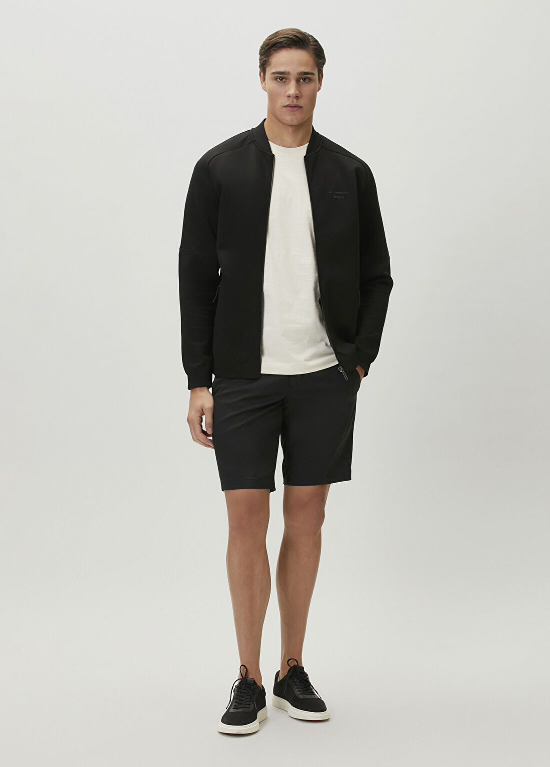 Boss Regular Fit Siyah Bermuda