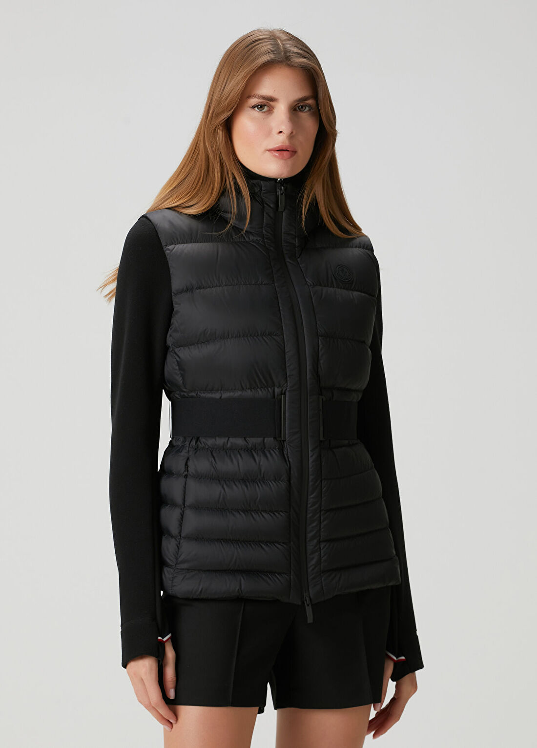 Moncler Melia Siyah Kapüşonlu Yelek