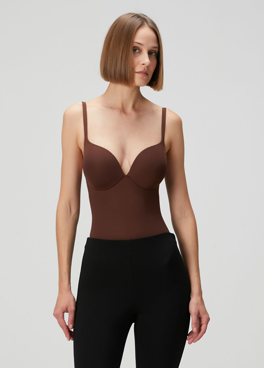 Skims Push Up Thong Kahverengi Body