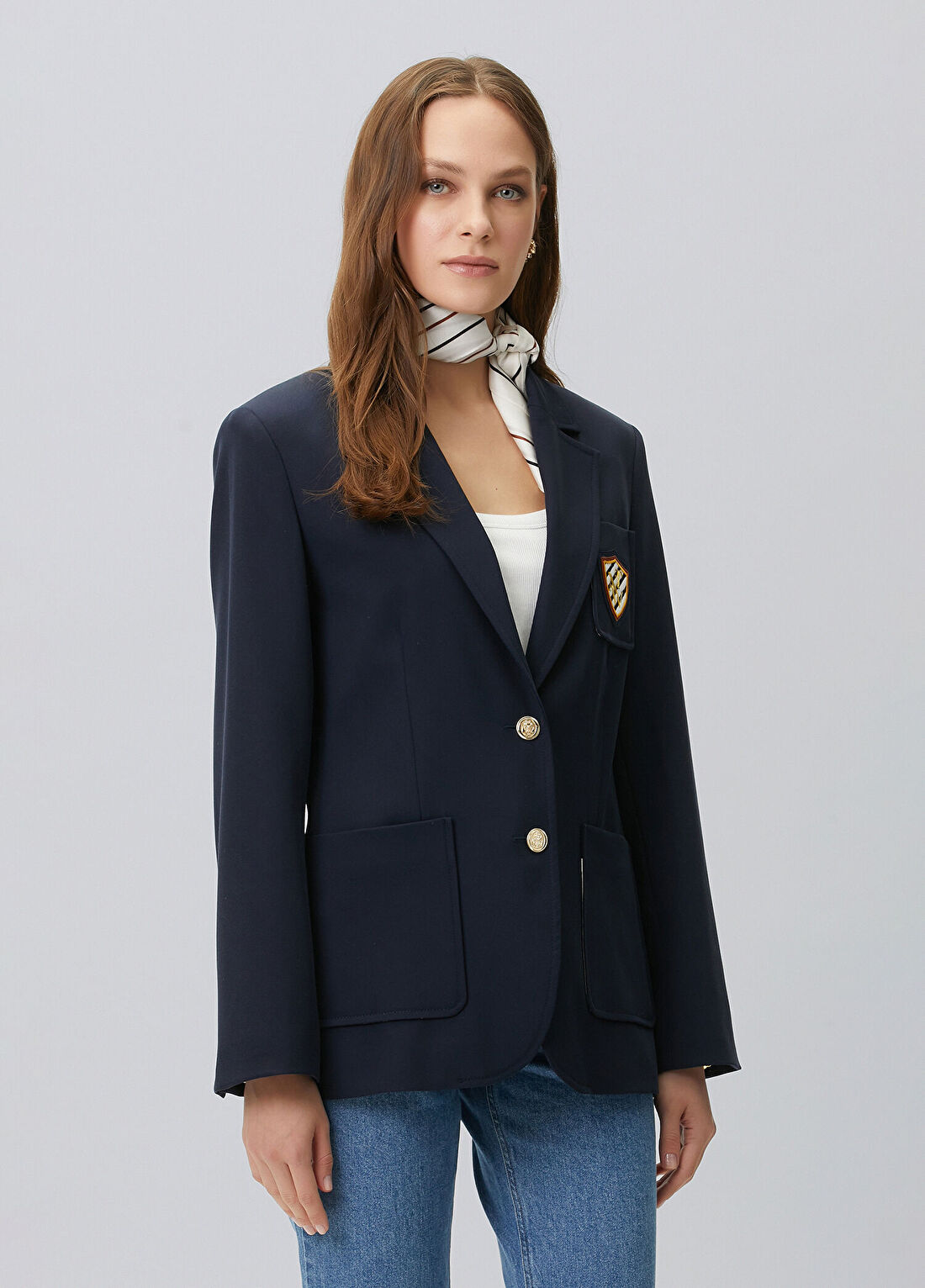 Network Lacivert Blazer Ceket görsel 4