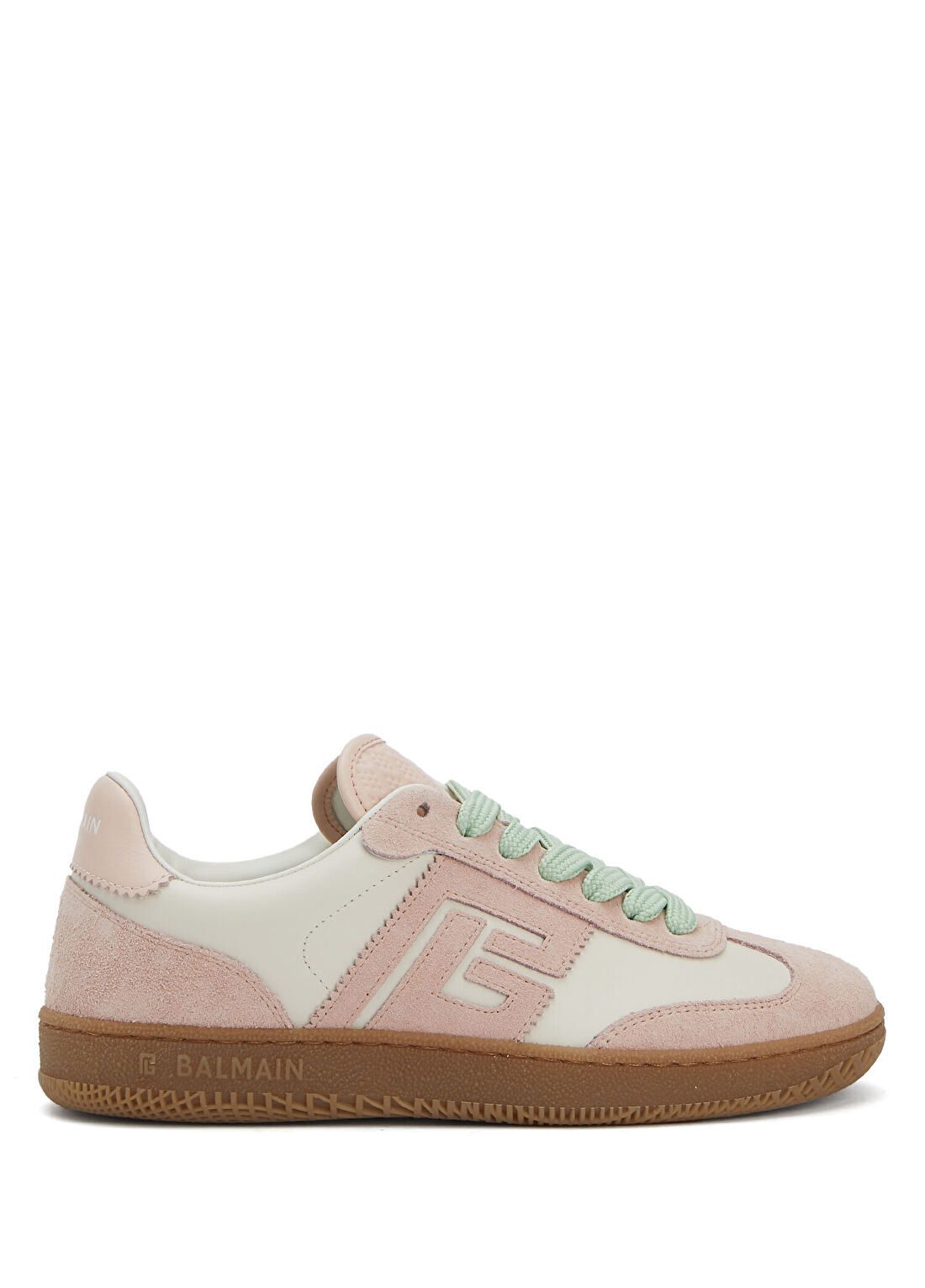 Balmain Pudra Krem Kadın Deri Sneaker