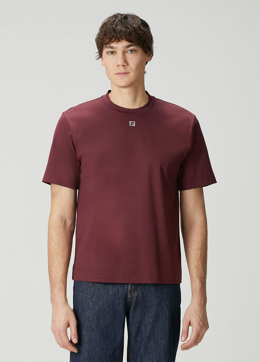 Fendi Bordo Logolu T-shirt