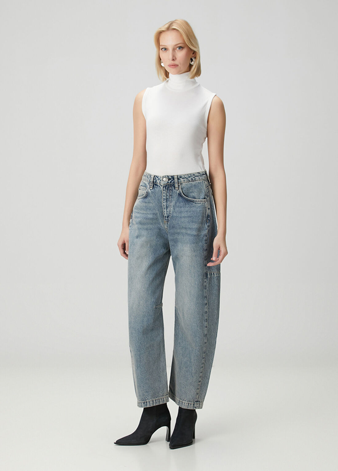 Rag&Bone Charlie Barrel Mavi Jean Pantolon