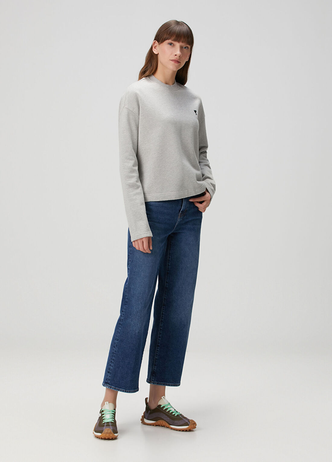 Ami Paris Gri Sweatshirt görsel 2
