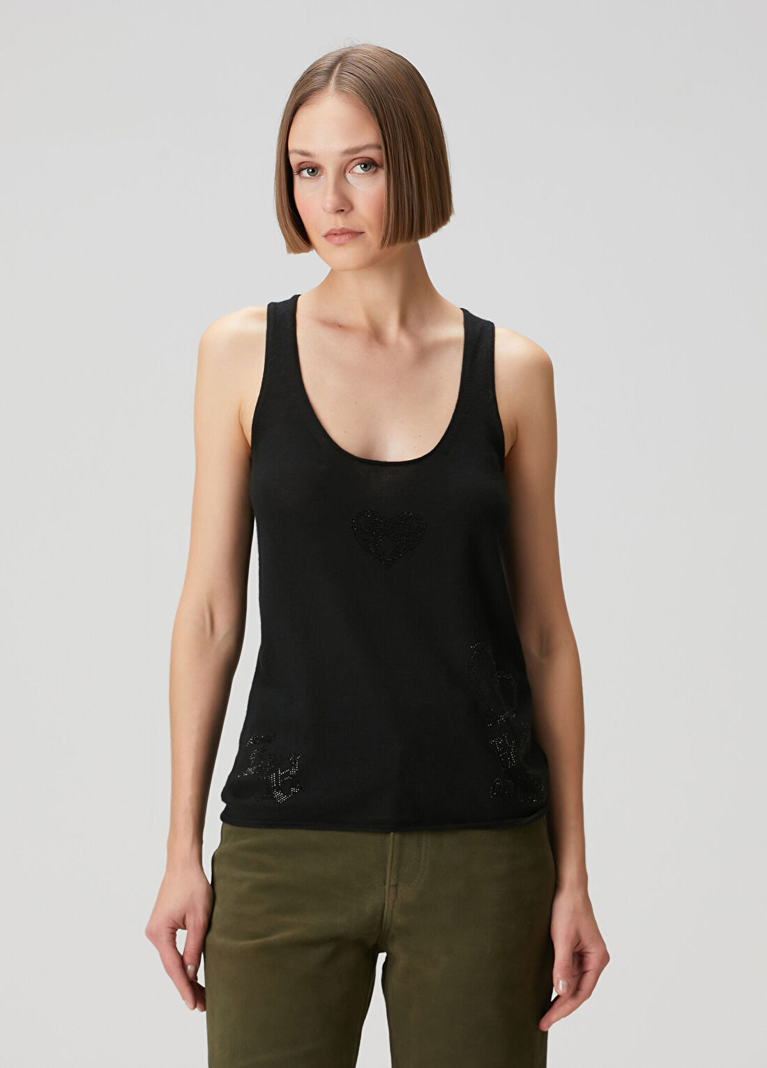 Zadig&Voltaire Siyah Kaşmir Atlet