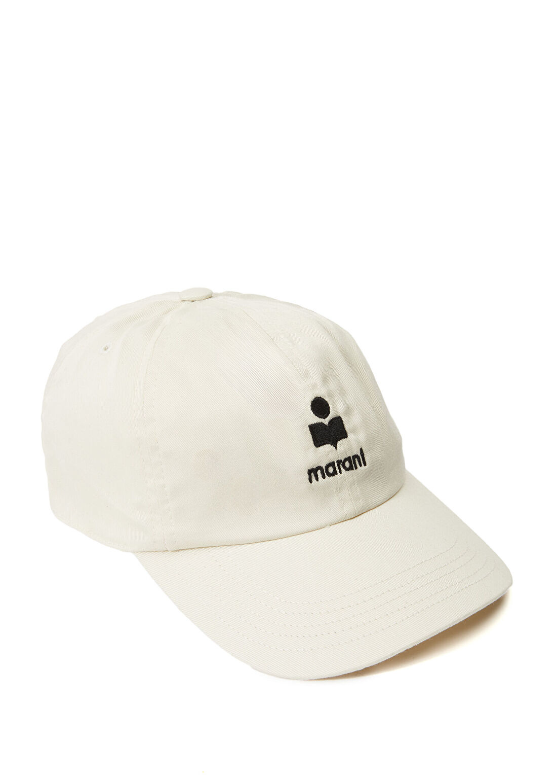 Isabel Marant Ekru Siyah Logo Nakışlı Kadın Şapka