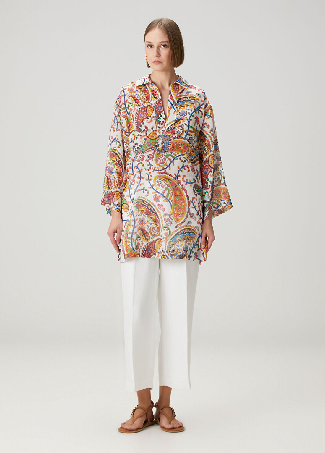 Etro Colorblocked Etnik Desenli Gömlek