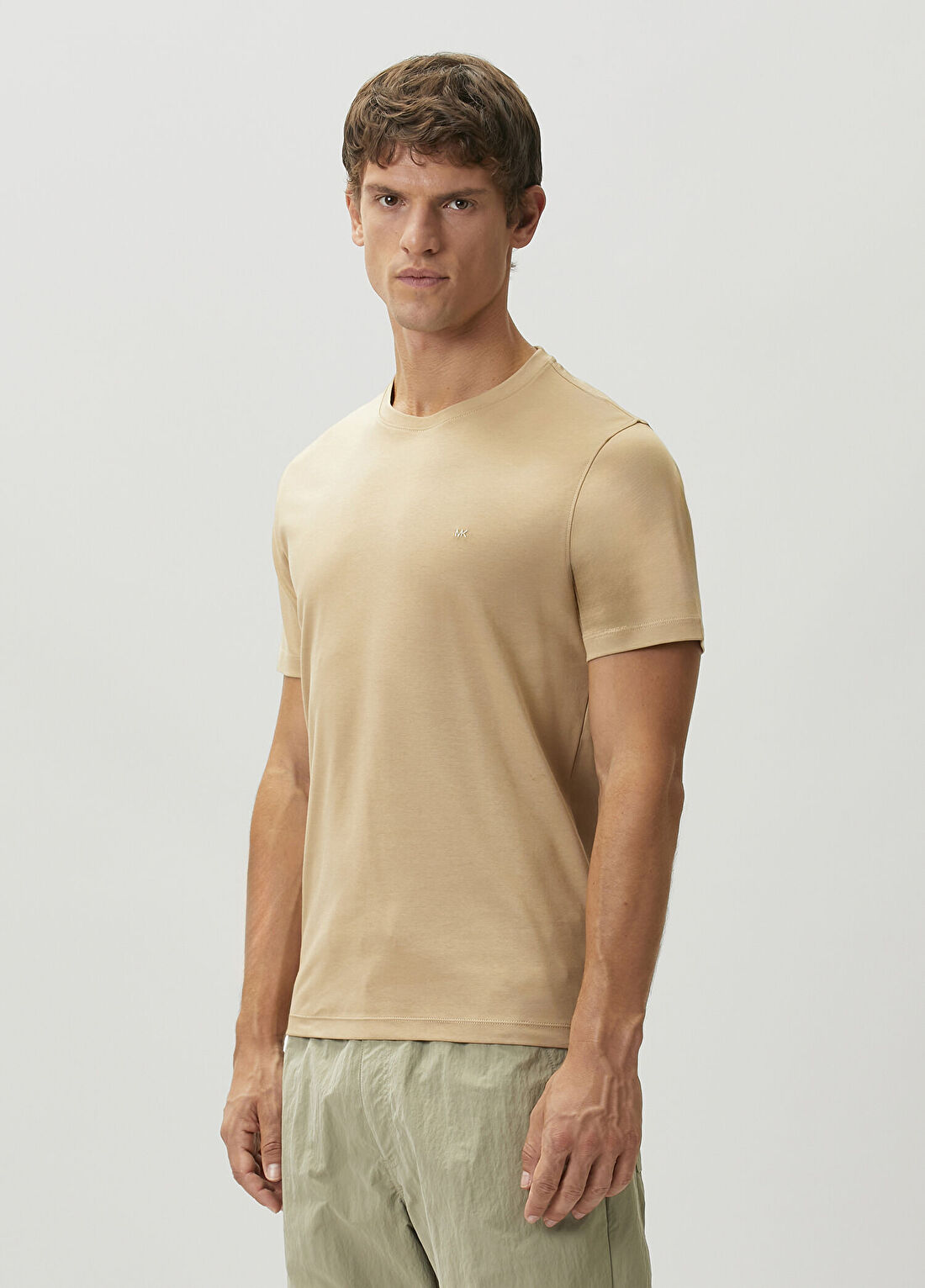 Michael Kors Bej Logo Nakışlı T-shirt görsel 3