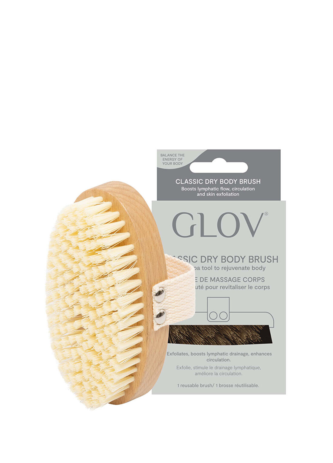 Glov Classic Dry Body Brush Beige