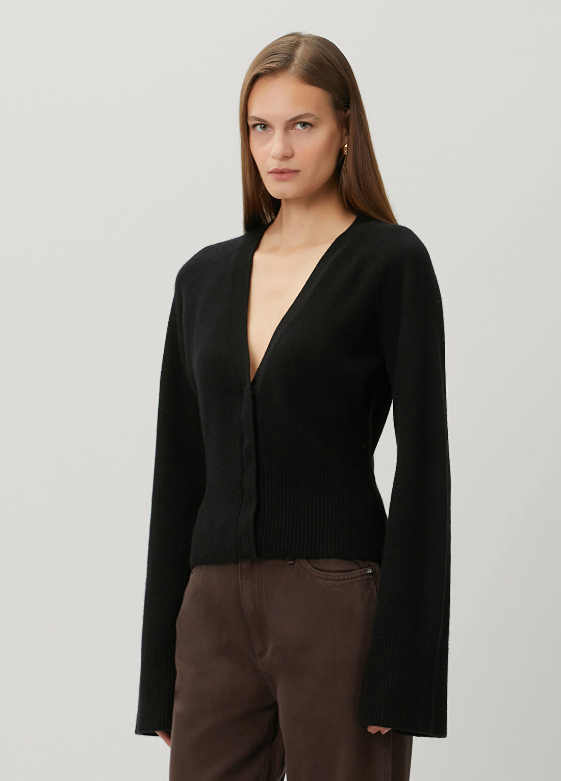 7 For All Mankind Antrasit Kaşmir Hırka görsel 3