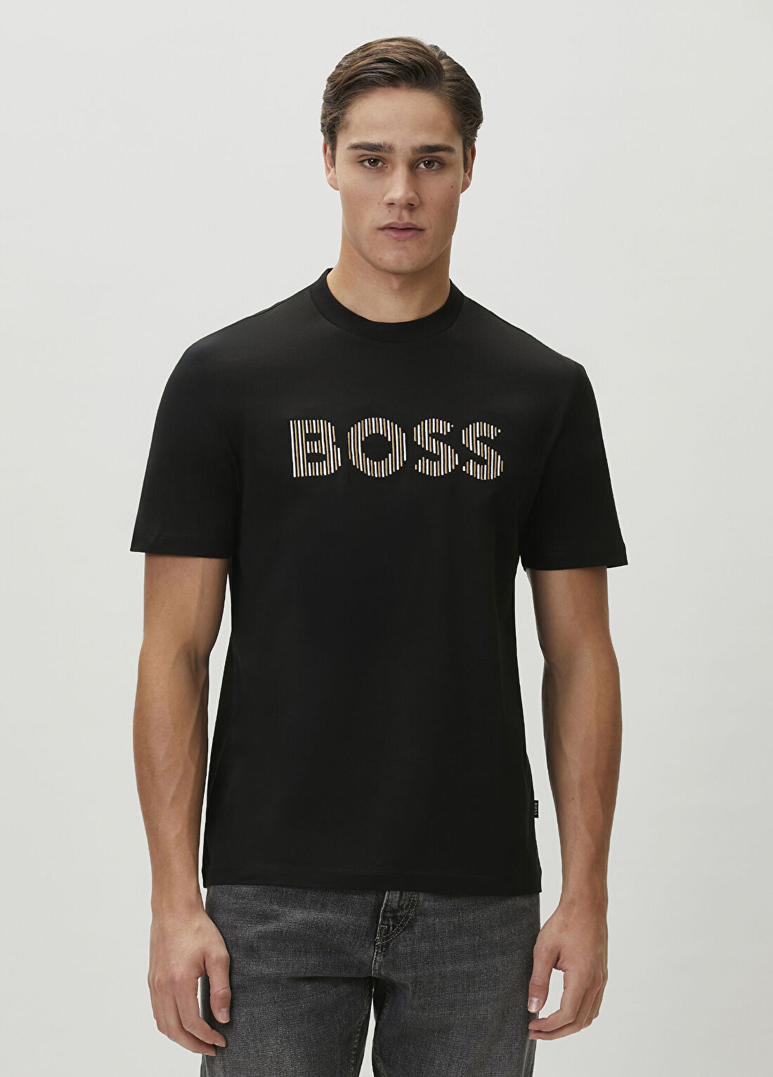 Boss Regular Fit Siyah T-shirt görsel 3