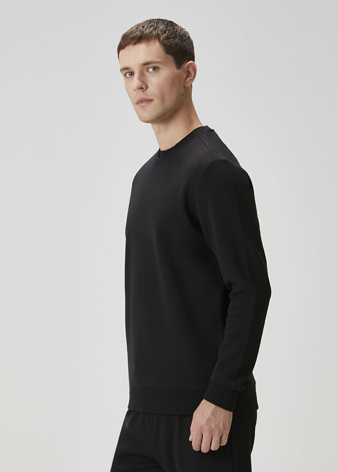 Beymen Collection Siyah Basic Sweatshirt görsel 4