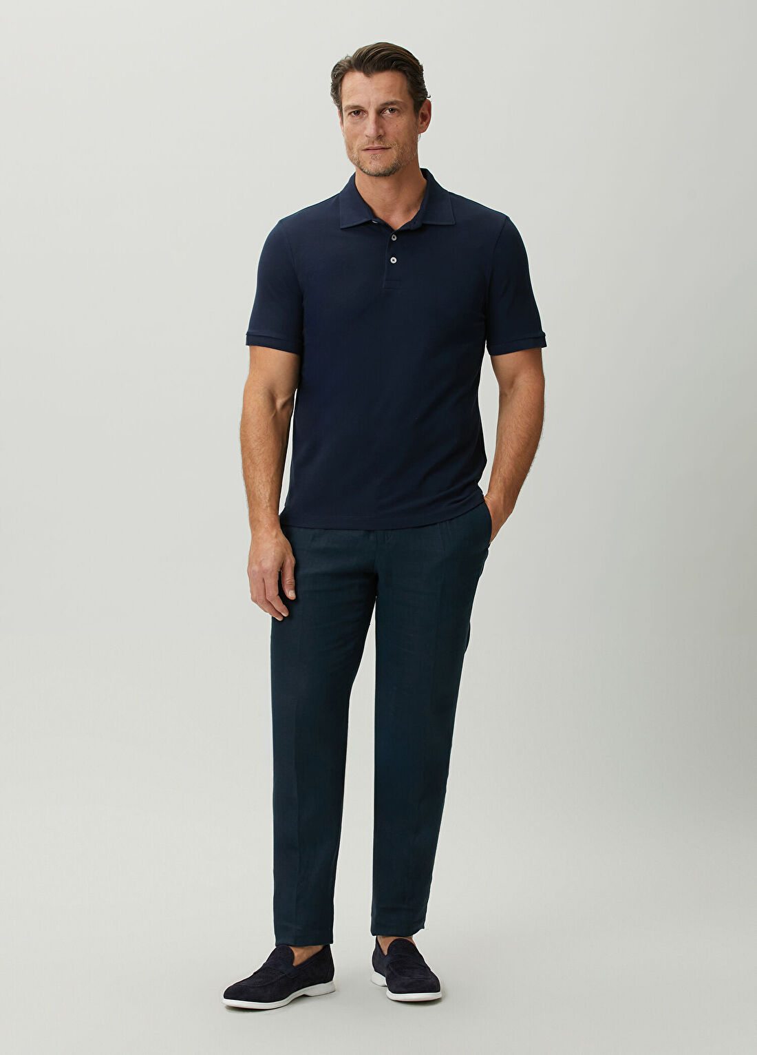 Kiton Lacivert Keten Pantolon