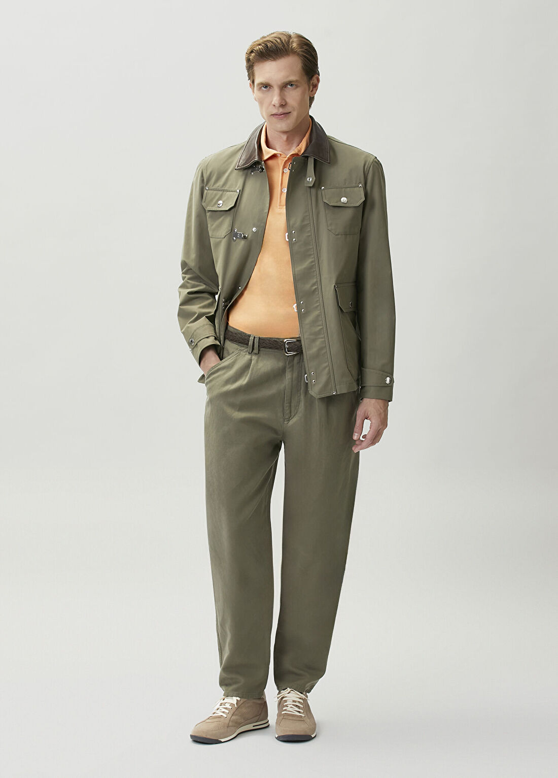 Brunello Cucinelli Yeşil Pileli Pantolon