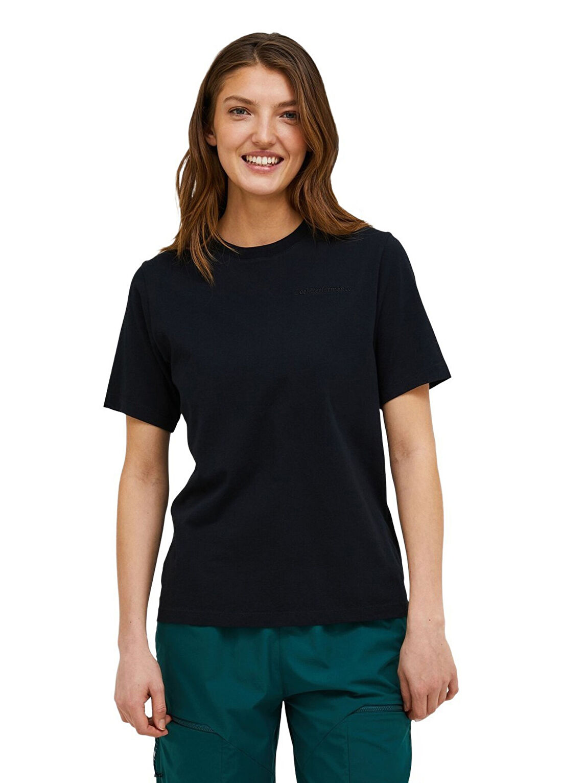 Peak Performance Original Small Logo Siyah Pamuklu Kısa Kollu Kadın T-shirt