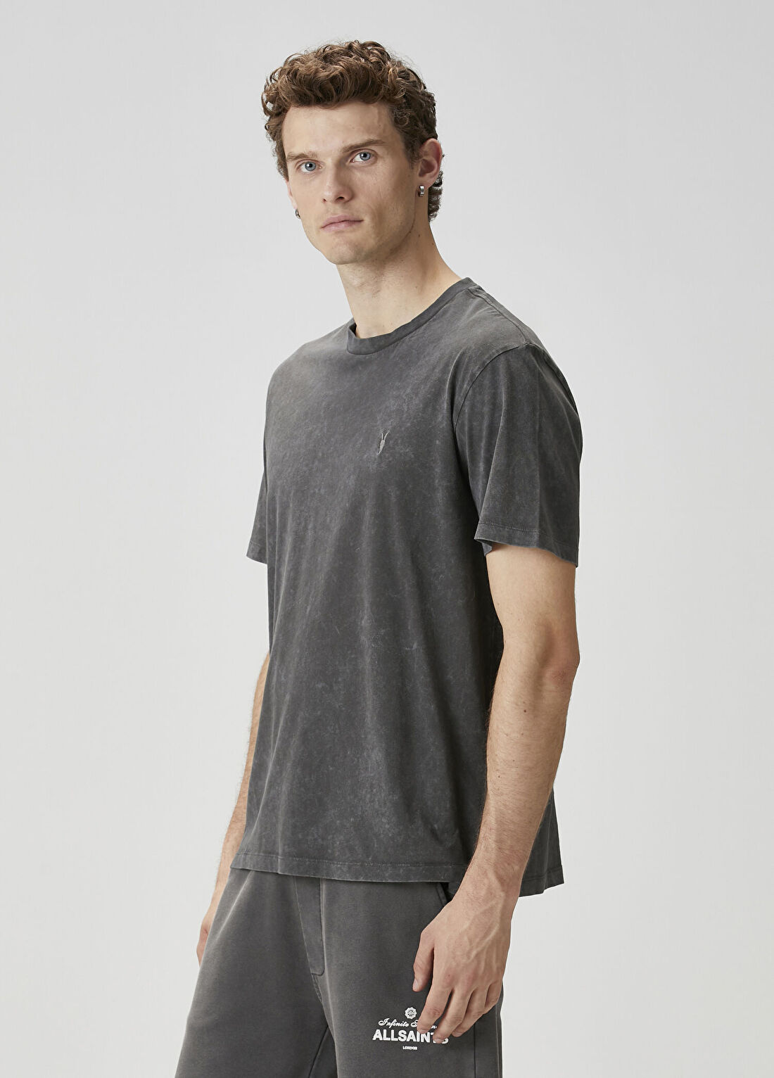 AllSaints Antrasit T-shirt görsel 3