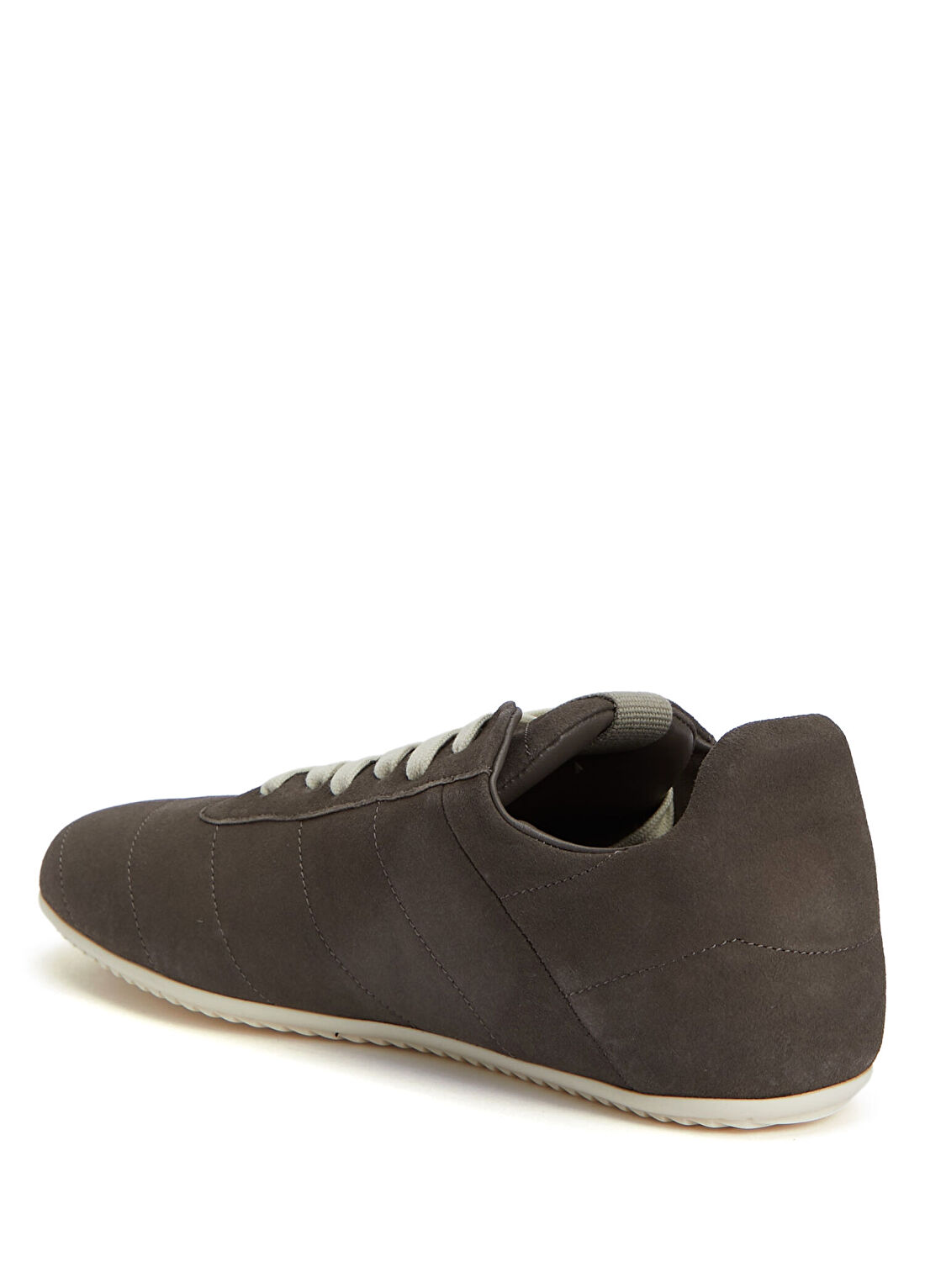 Rick Owens Gri Kadın Deri Sneaker görsel 3