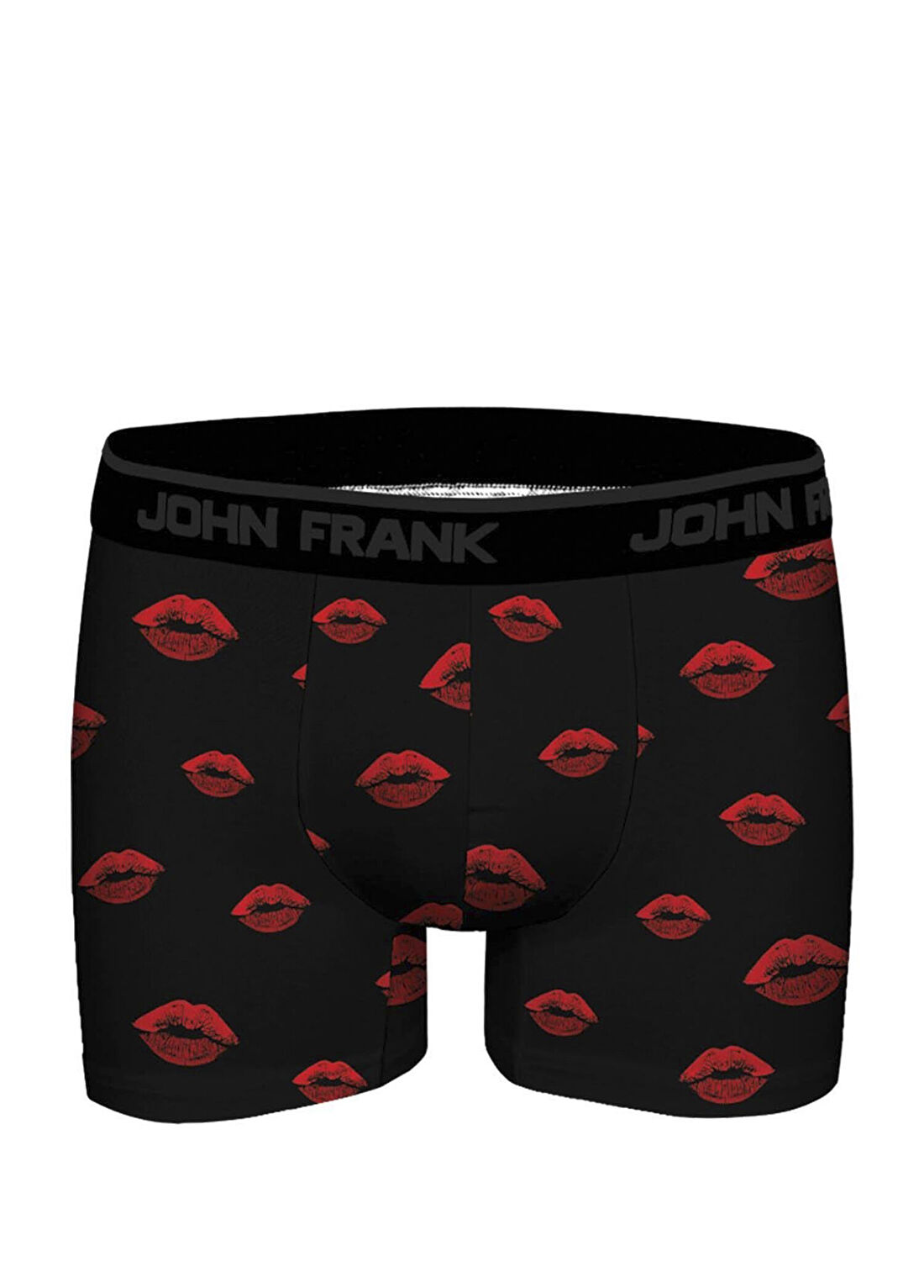 John Frank Siyah Baskılı Boxer görsel 2